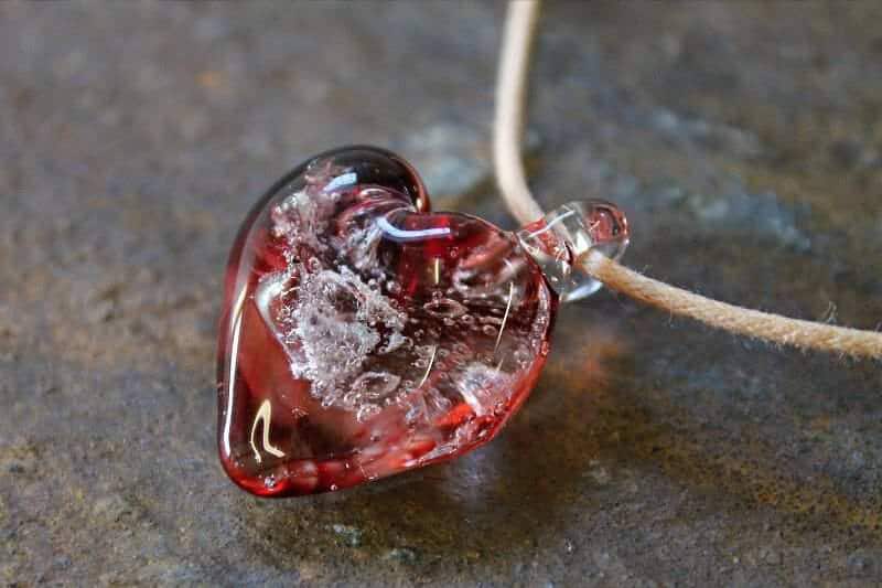 Ashanger glas rood hart