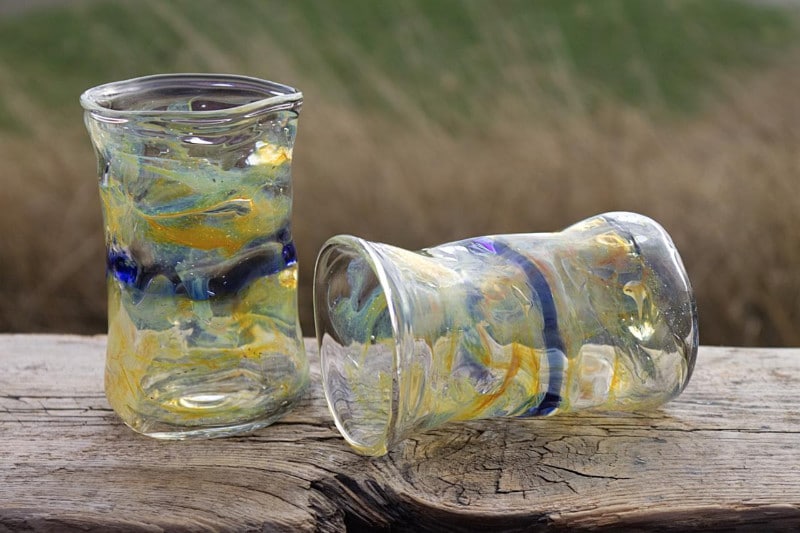 Redelijk klok Bedelen Mondgeblazen Waterglas Librije | Glasblazerij het Quakeltje